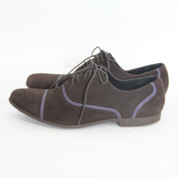 Bugatchi Mens Oxford sz 8.5 Leather Cap Toe Dress Shoes Oxford Derby Work main image 5
